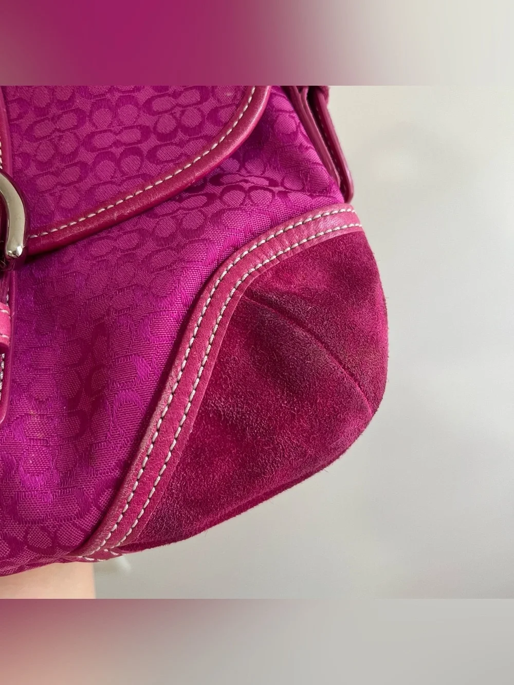 Vintage Coach Soho Small Signature Flap Shoulder Bag